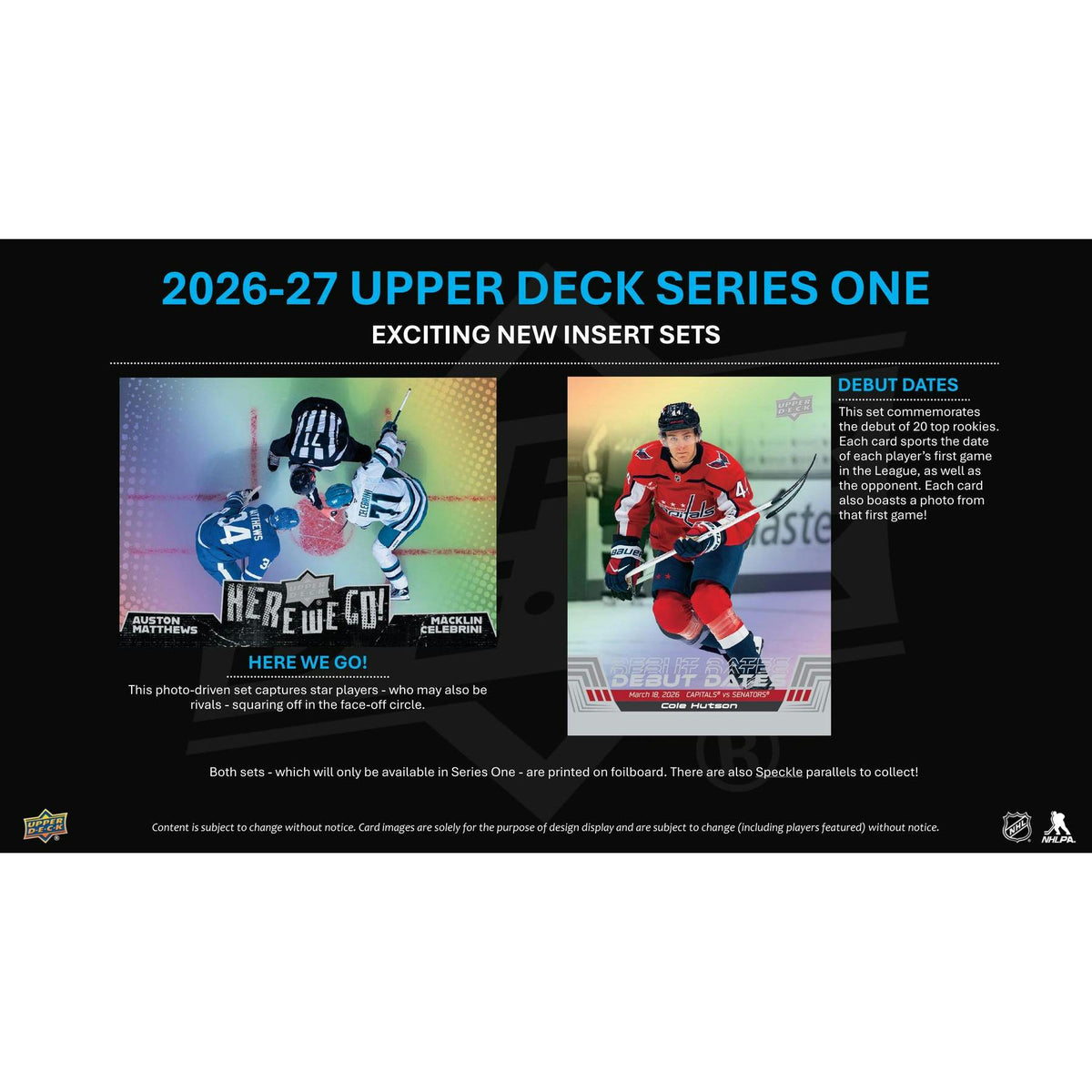 2026/27 Upper Deck Series 1 Hockey Tin (Box) Case (12 Ct.) (Presell)