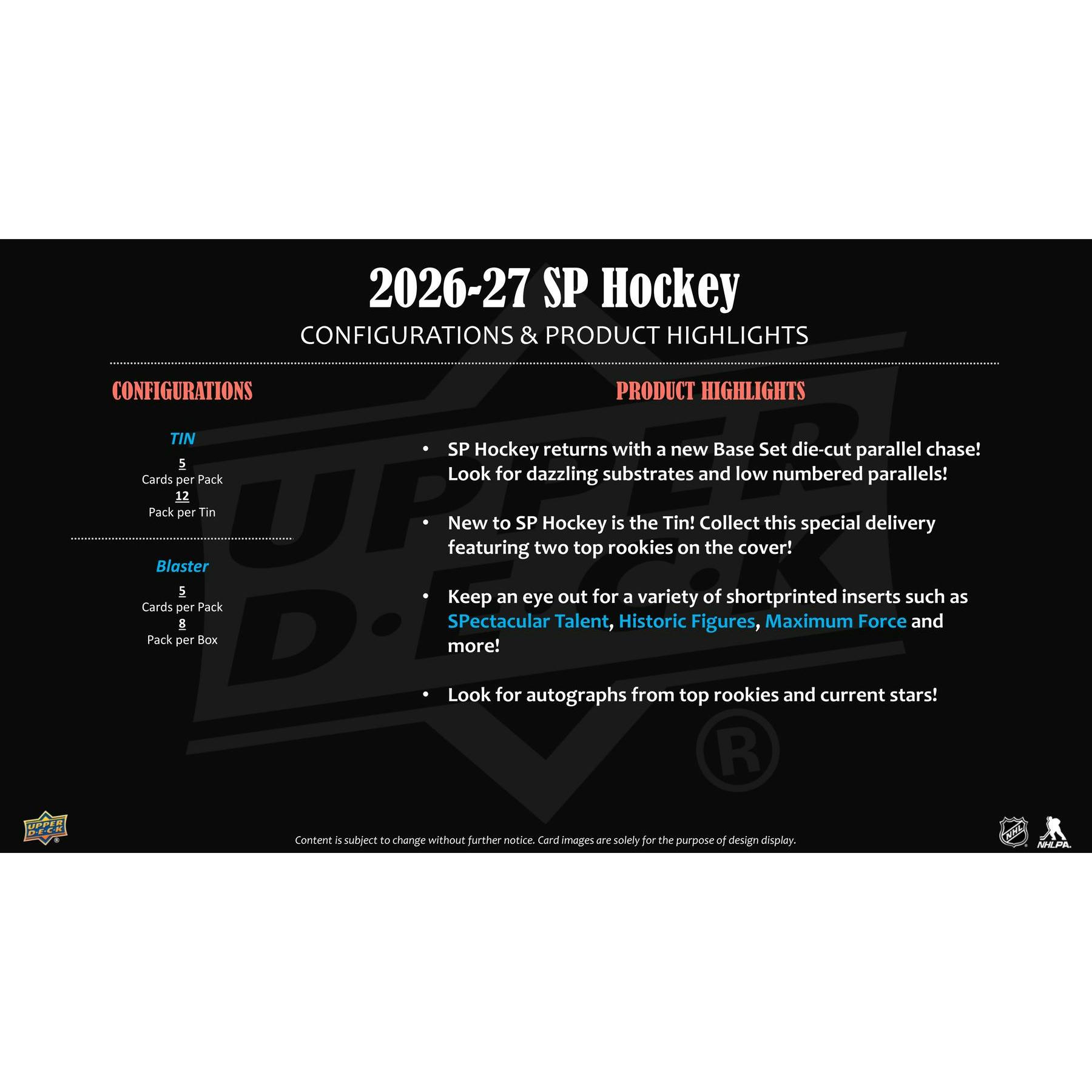 2026/27 Upper Deck SP Hockey Blaster 20-Box Case (Presell)