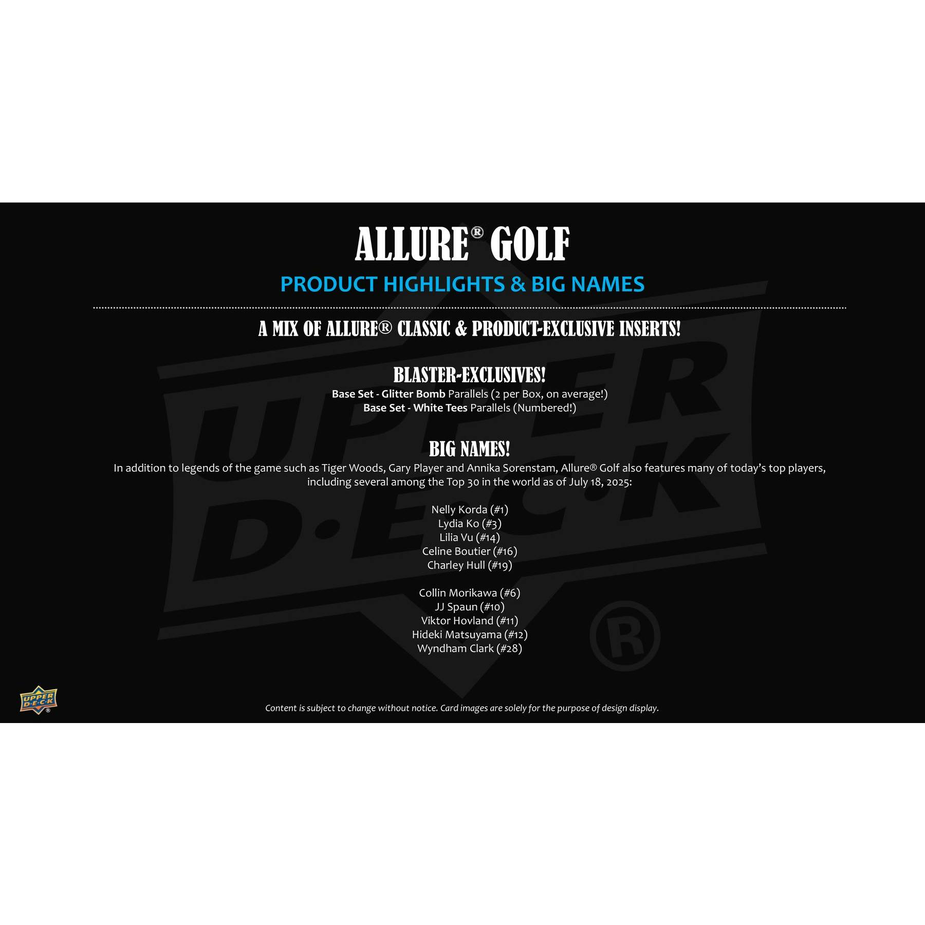 2026 Upper Deck Allure Golf Blaster Box