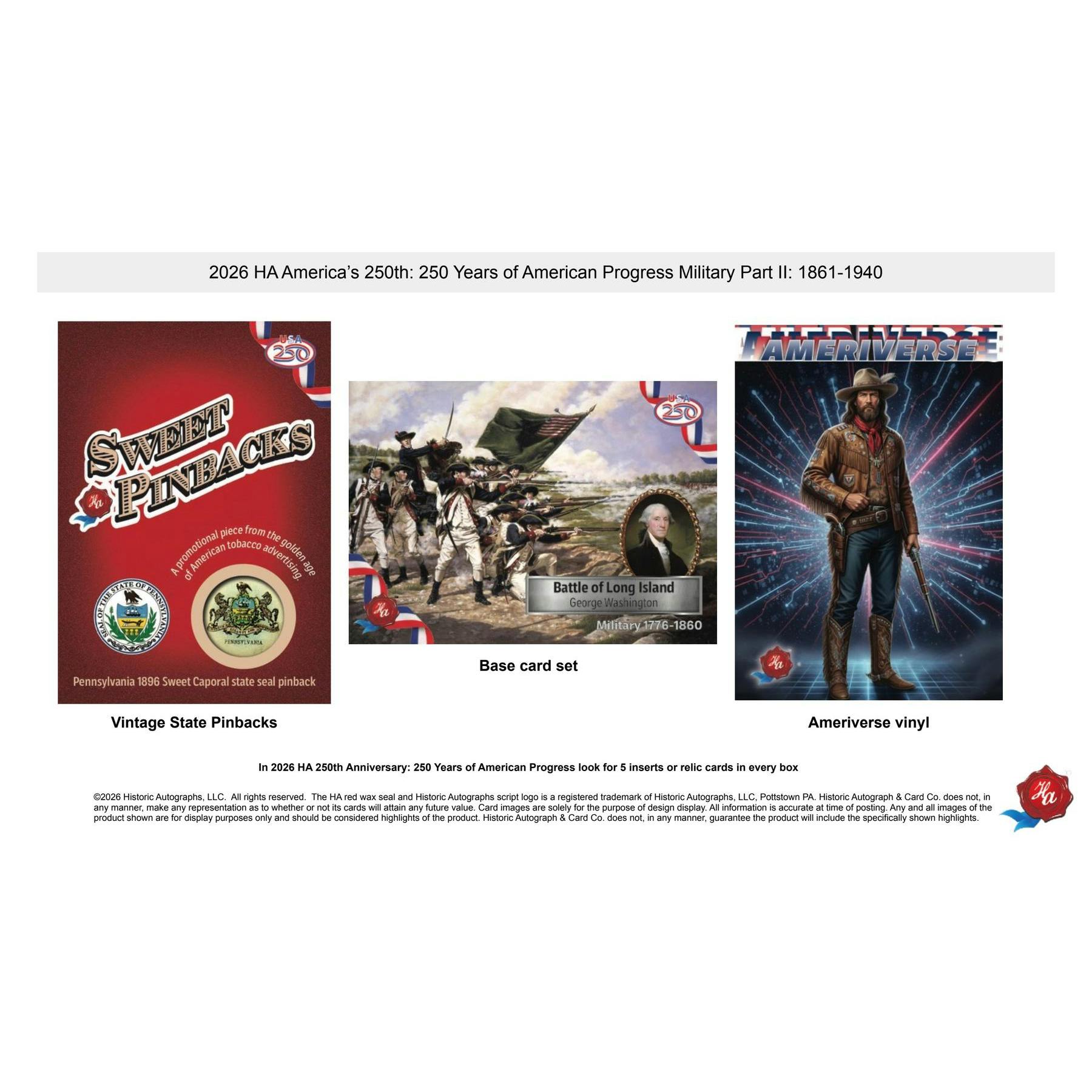 2026 Historic Autographs America's 250th Anniversary Part 2: Military Hobby 24-Box Case