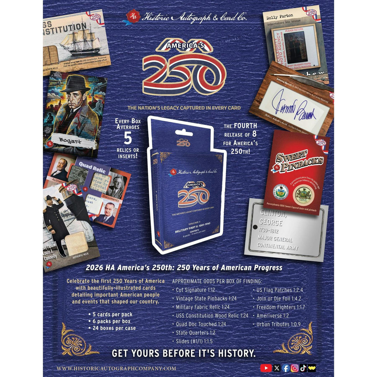 2026 Historic Autographs America's 250th Anniversary Part 2: Military Hobby Box