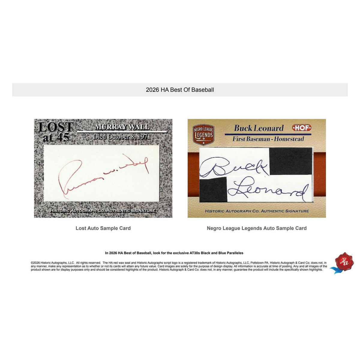 2026 Historic Autographs Best of Baseball Hobby 24-Box Case