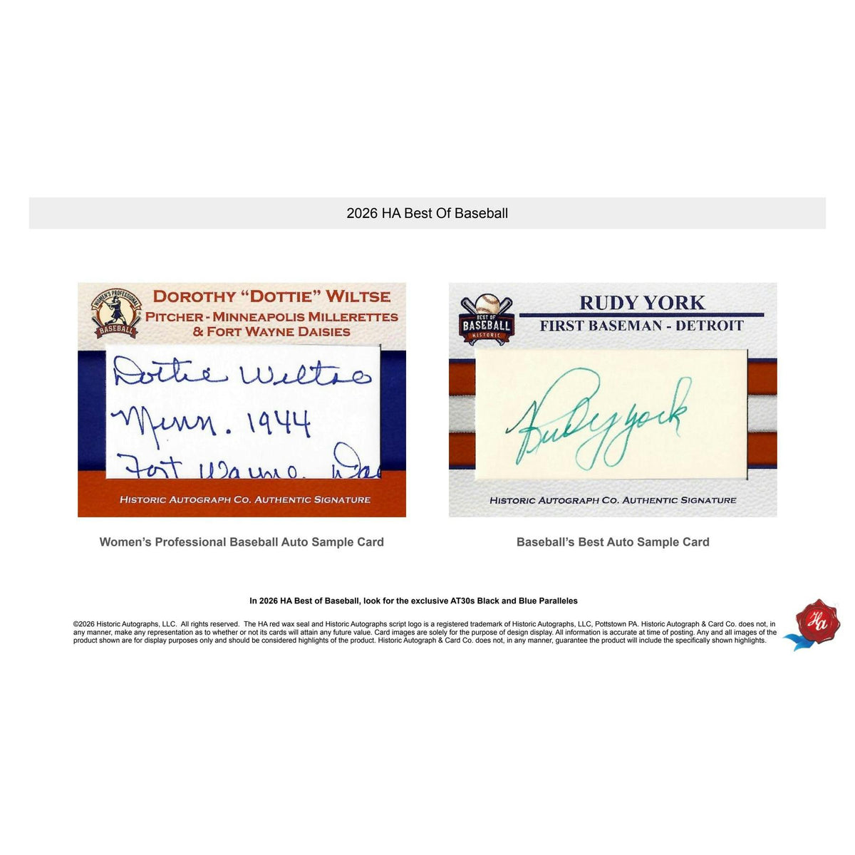 2026 Historic Autographs Best of Baseball Hobby 24-Box Case