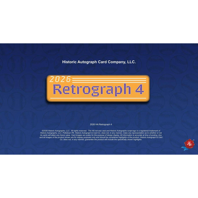 2026 Historic Autographs Retrograph 4 Baseball Hobby Box