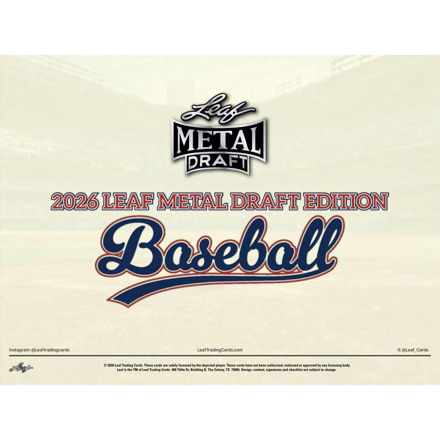 2026 Leaf Metal Draft Baseball Hobby Box