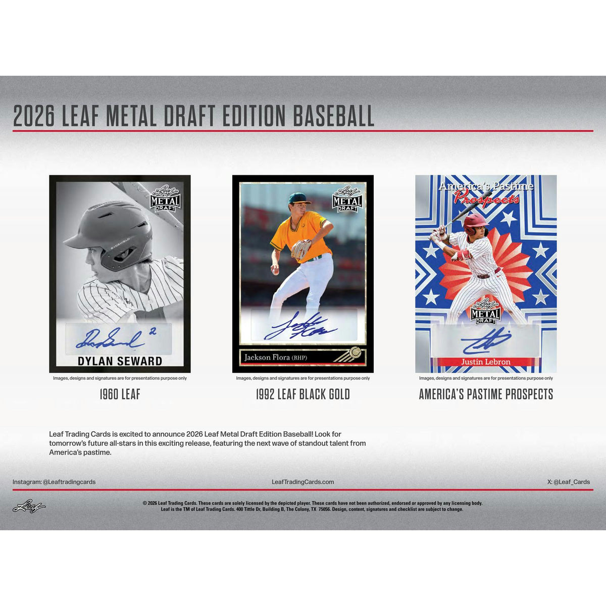 2026 Leaf Metal Draft Baseball Mega Jumbo 8-Box Case