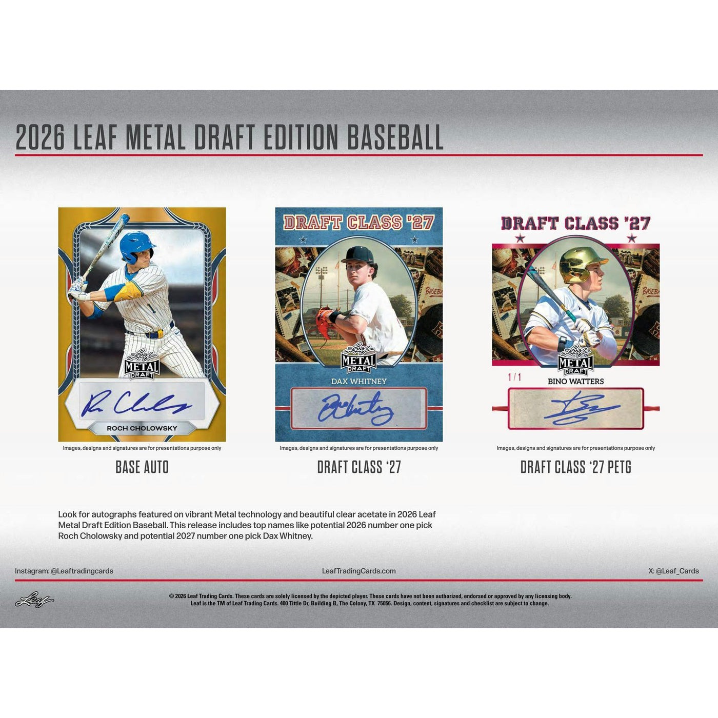 2026 Leaf Metal Draft Baseball Mega Jumbo Box