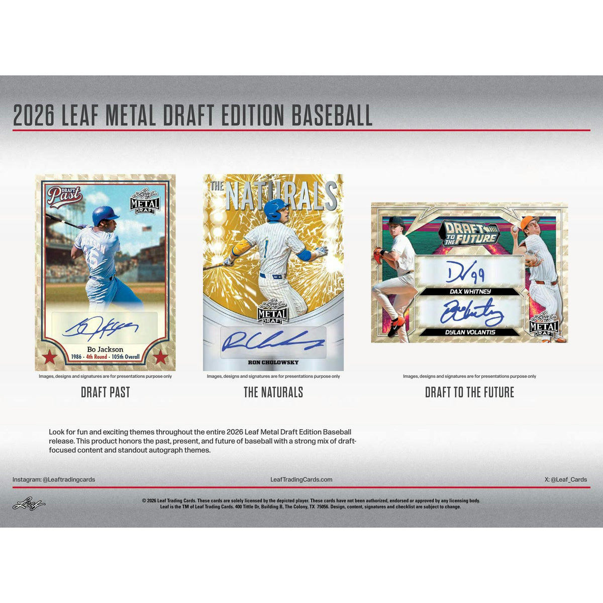 2026 Leaf Metal Draft Baseball Hobby 12-Box Case