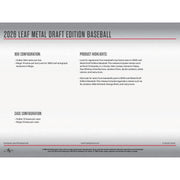 2026 Leaf Metal Draft Baseball Hobby 12-Box Case