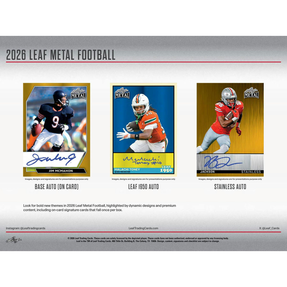 2026 Leaf Metal Football Hobby Box