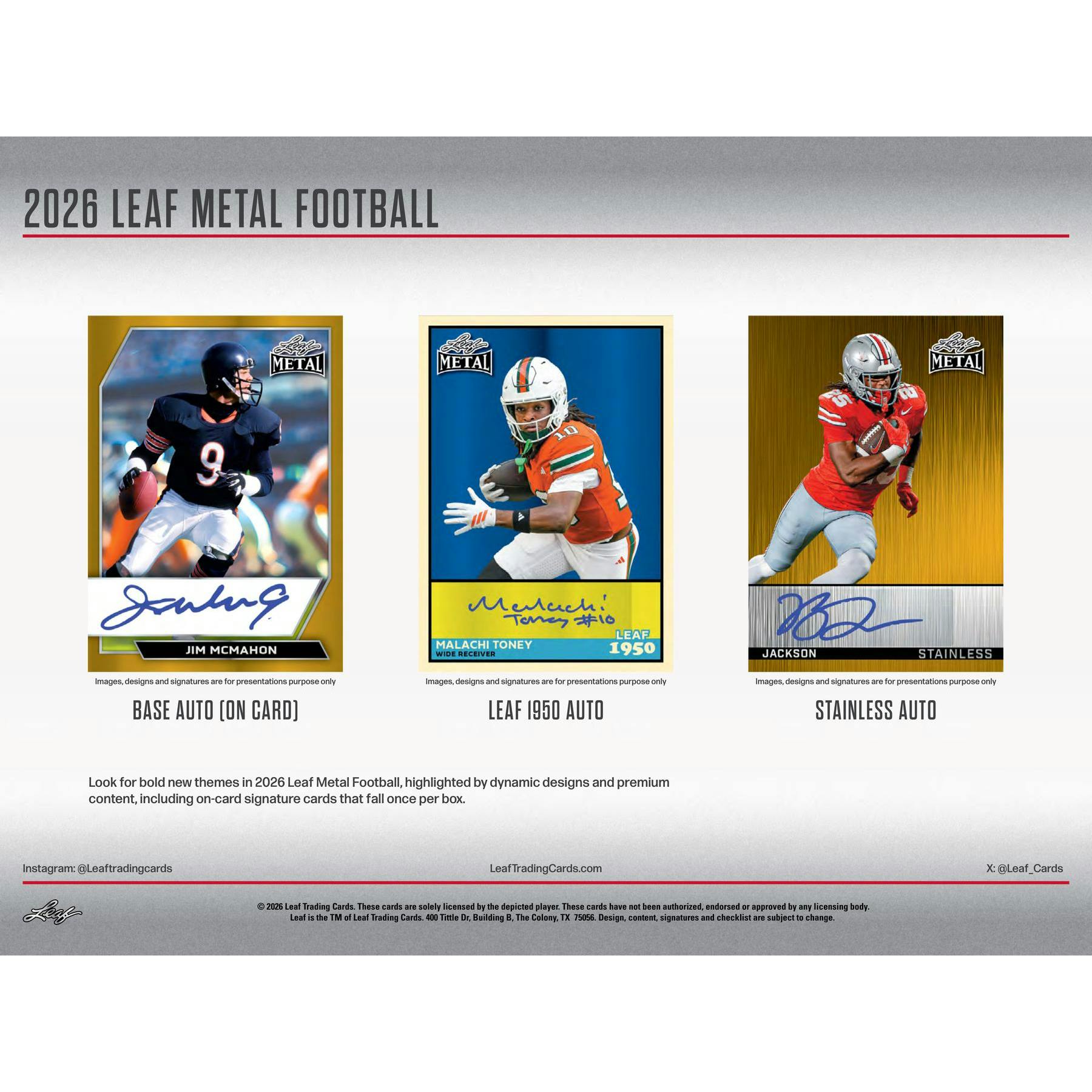 2026 Leaf Metal Football Hobby Box