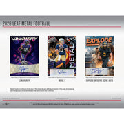 2026 Leaf Metal Football Hobby Jumbo 8-Box Case