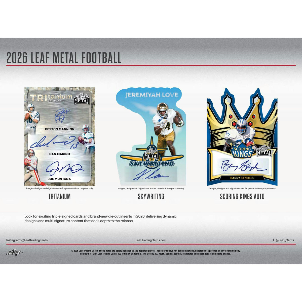 2026 Leaf Metal Football Hobby Jumbo Box