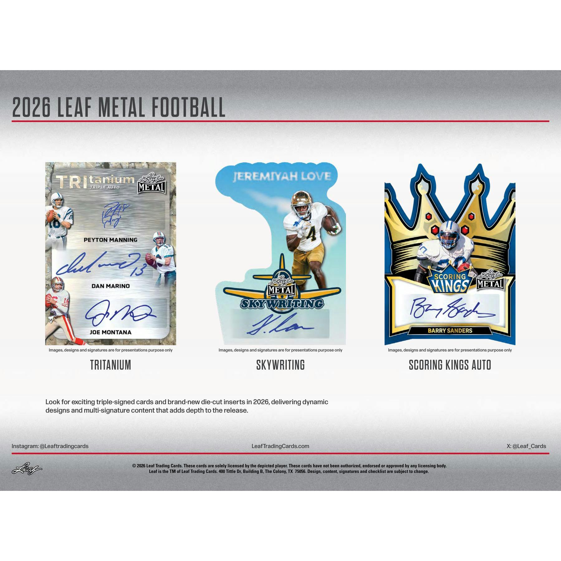2026 Leaf Metal Football Hobby Jumbo Box