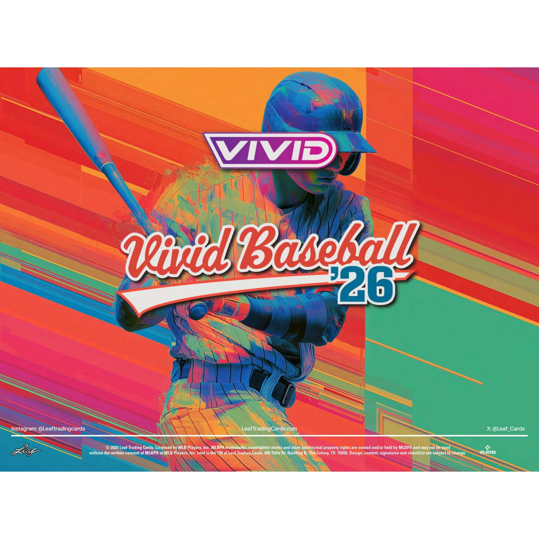 2026 Leaf Vivid Baseball Hobby 12-Box Case