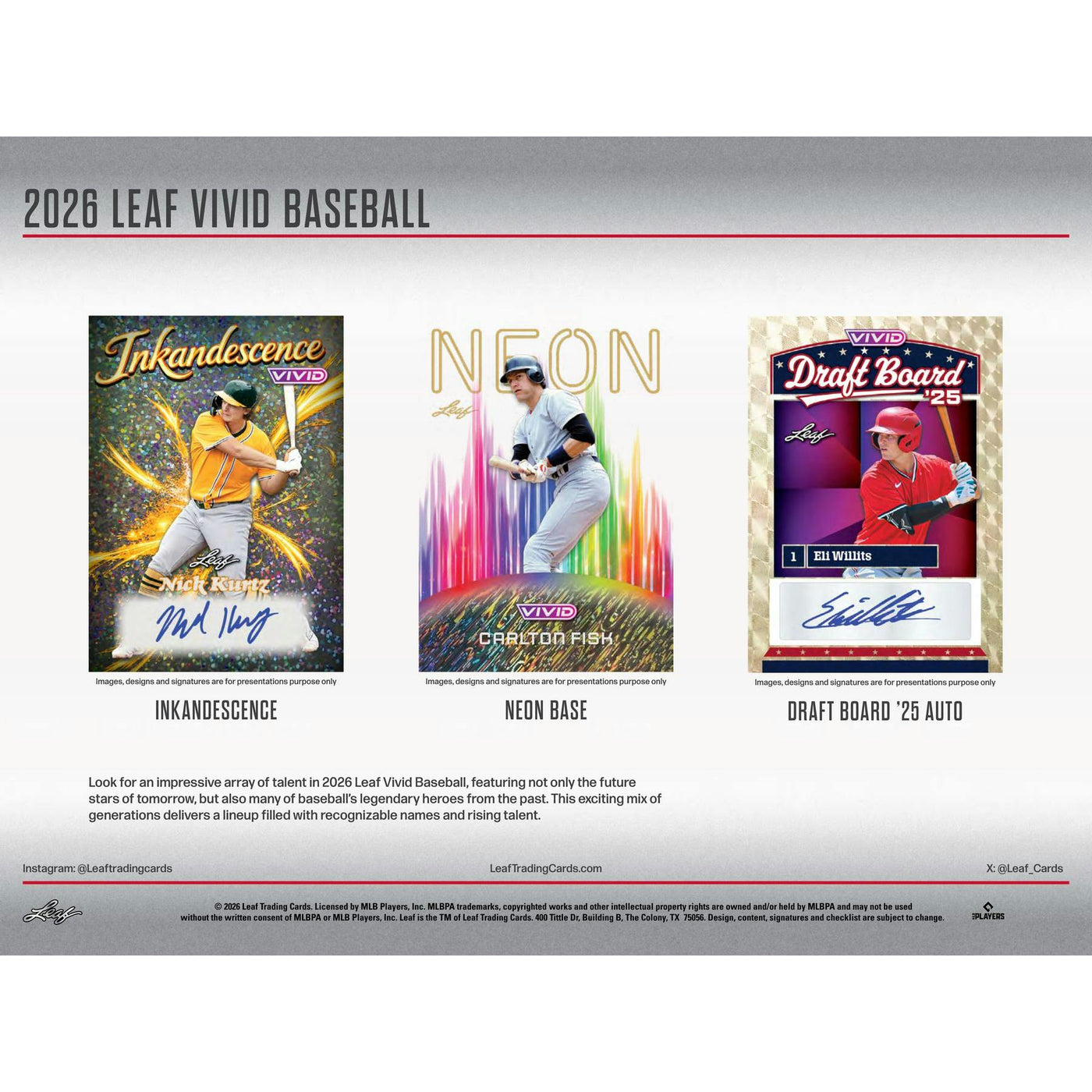 2026 Leaf Vivid Baseball Hobby Jumbo Box