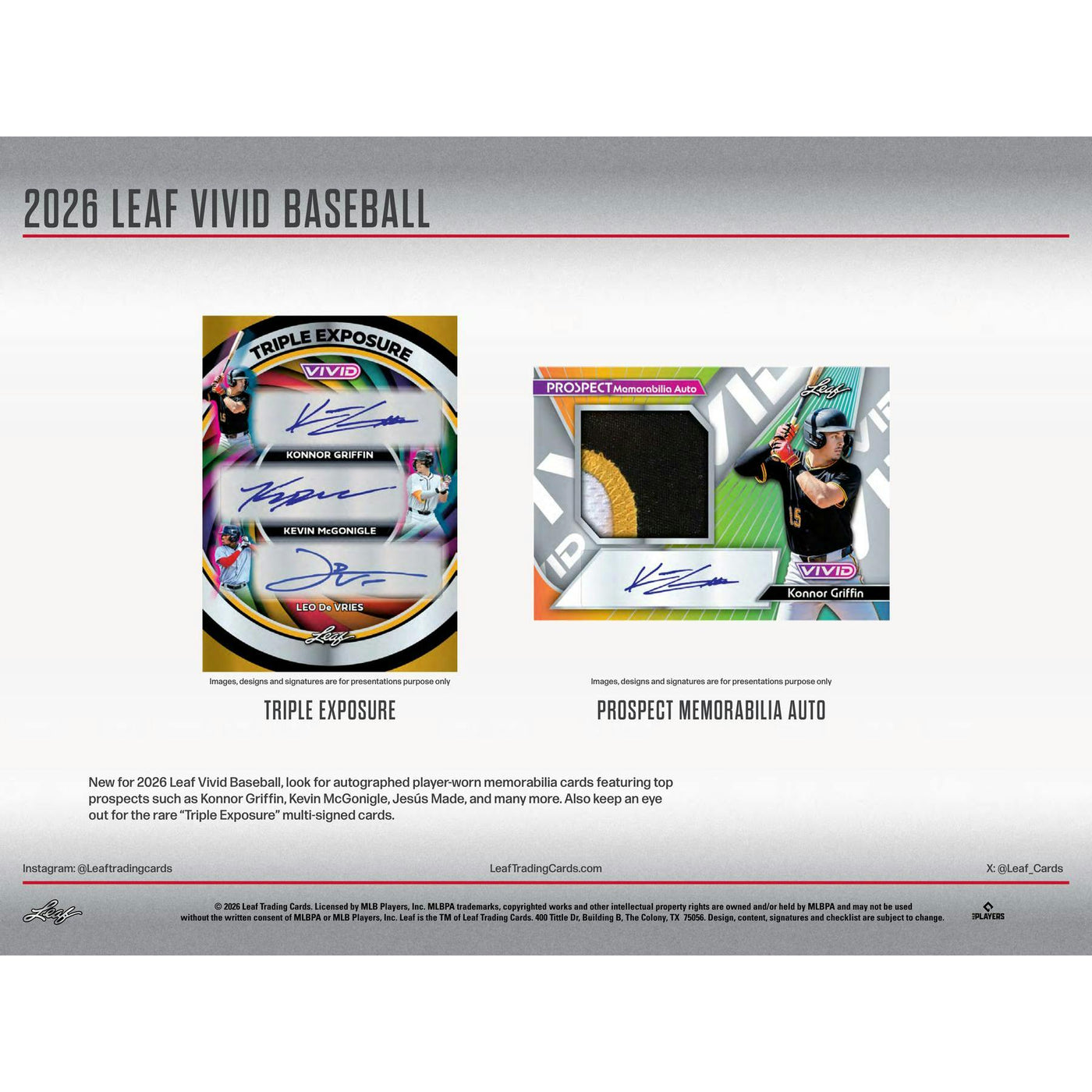 2026 Leaf Vivid Baseball Hobby Jumbo Box