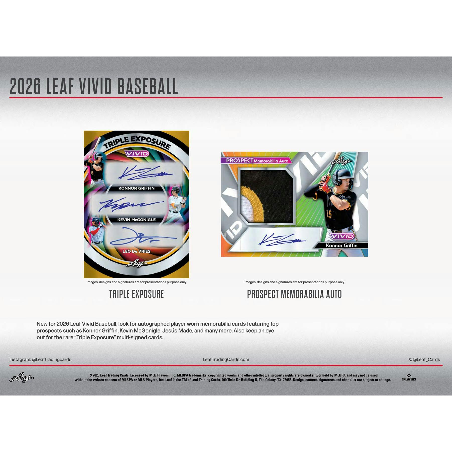 2026 Leaf Vivid Baseball Hobby Jumbo Box