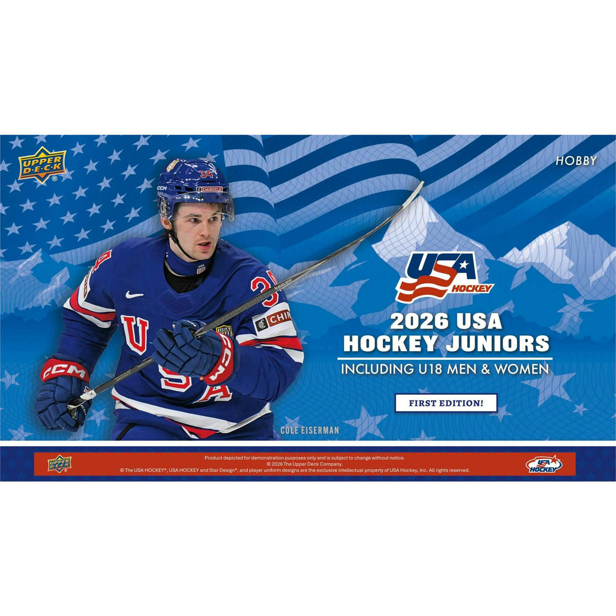 2026 Upper Deck Team USA Juniors Hockey Hobby Box (Presell)