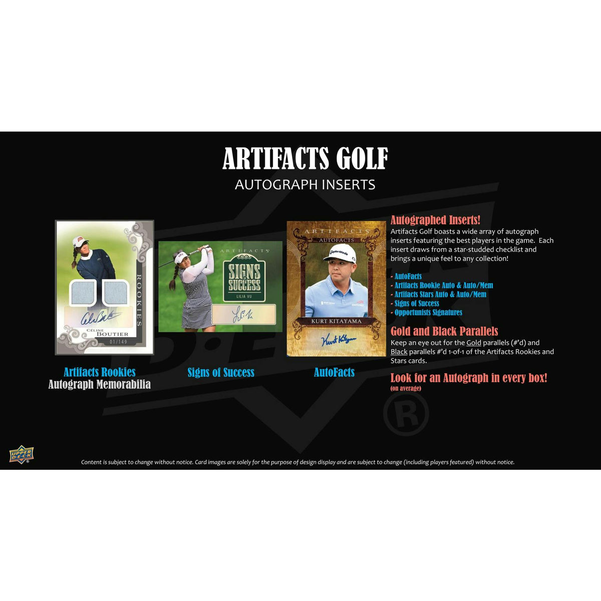 2026 Upper Deck Artifacts Golf Hobby 20-Box Case