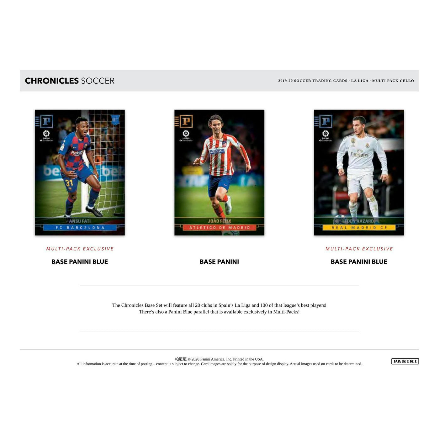 2019/20 Panini Chronicles Soccer Multi Cello 12-Pack Box