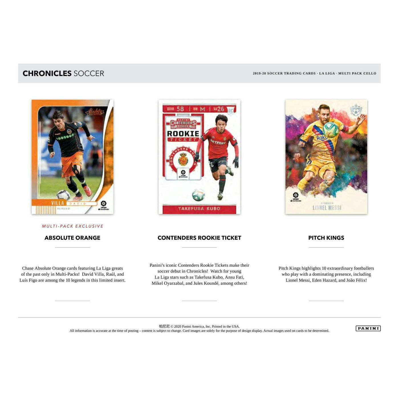 2019/20 Panini Chronicles Soccer Multi Cello 12-Pack Box