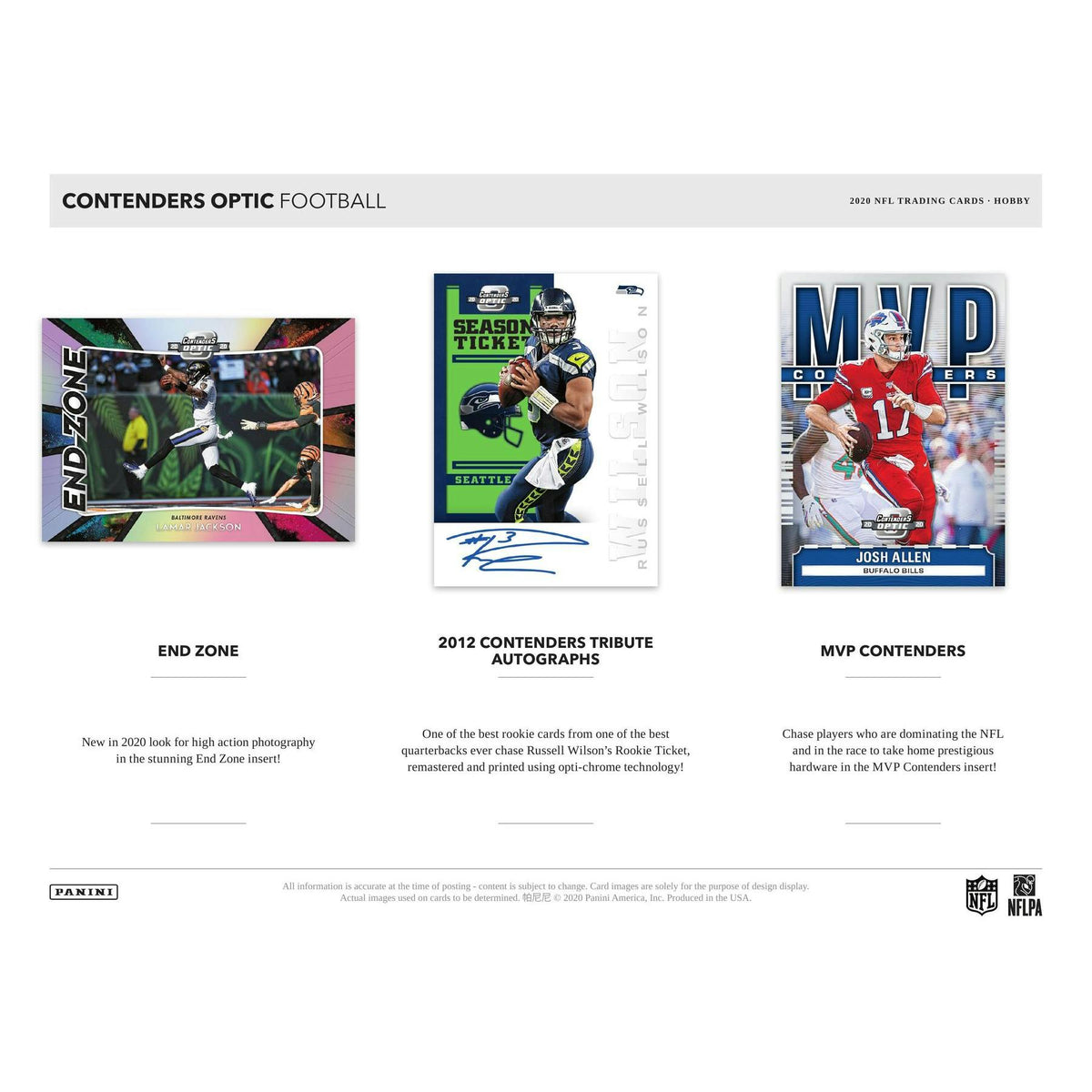 2020 Panini Contenders Optic Football Hobby Box
