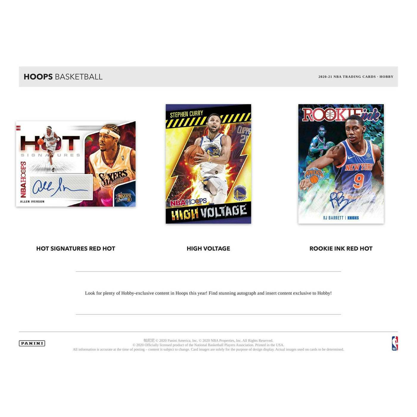 2020/21 Panini NBA Hoops Basketball Hobby Box
