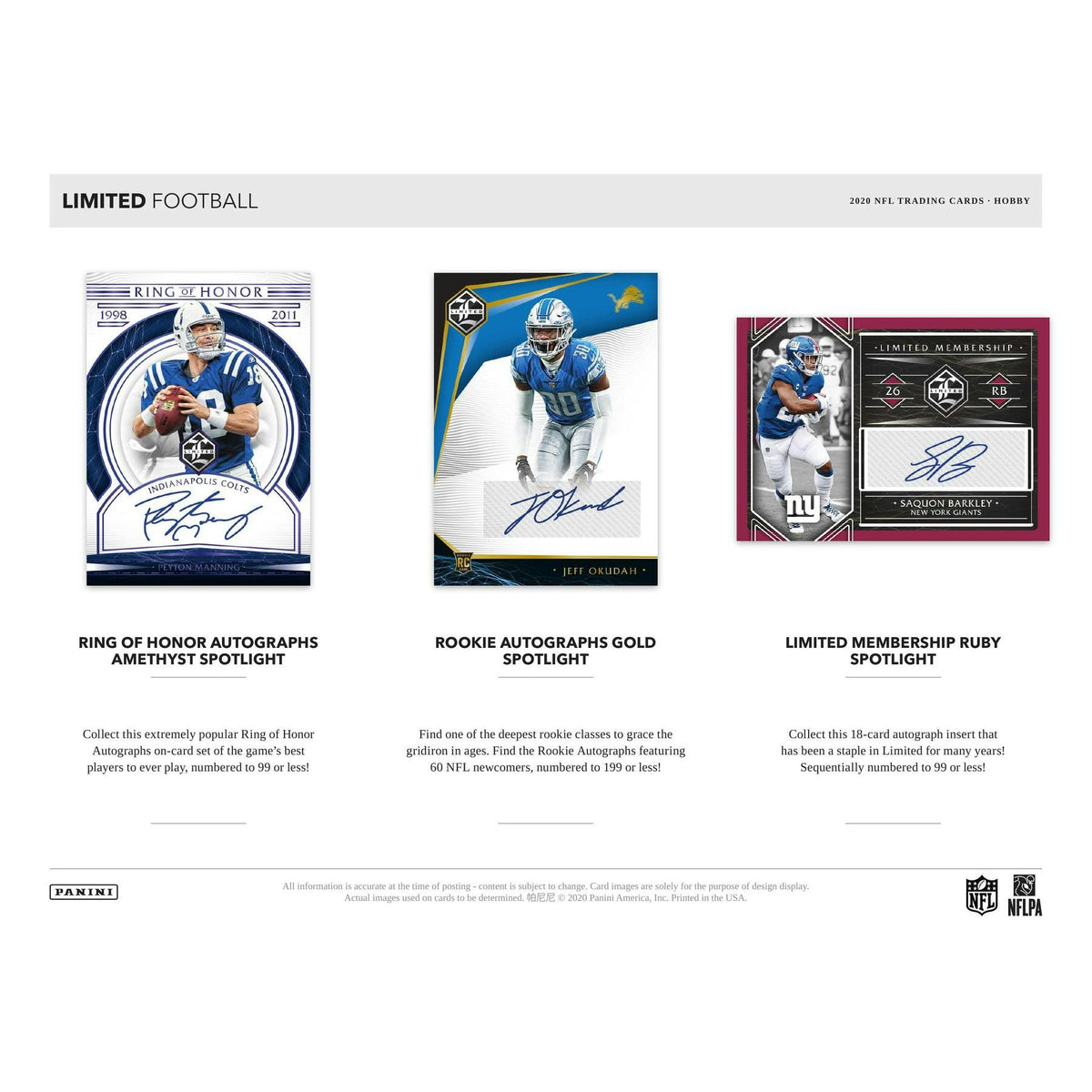 2020 Panini Limited Football Hobby 14-Box Case