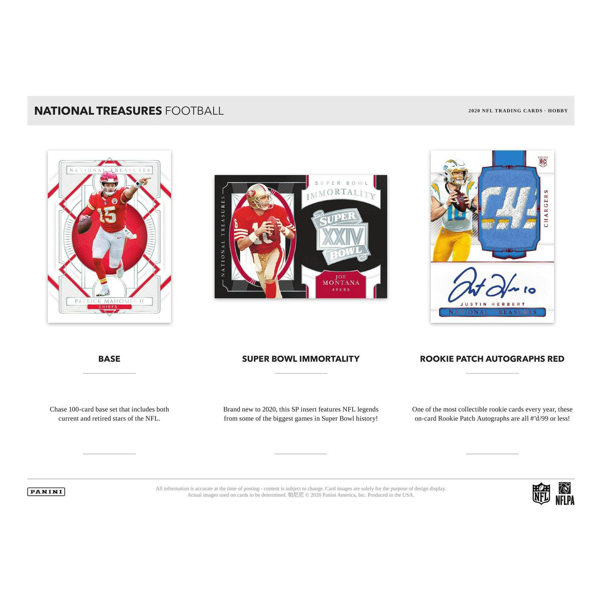 2020 Panini National Treasures Football Hobby Box