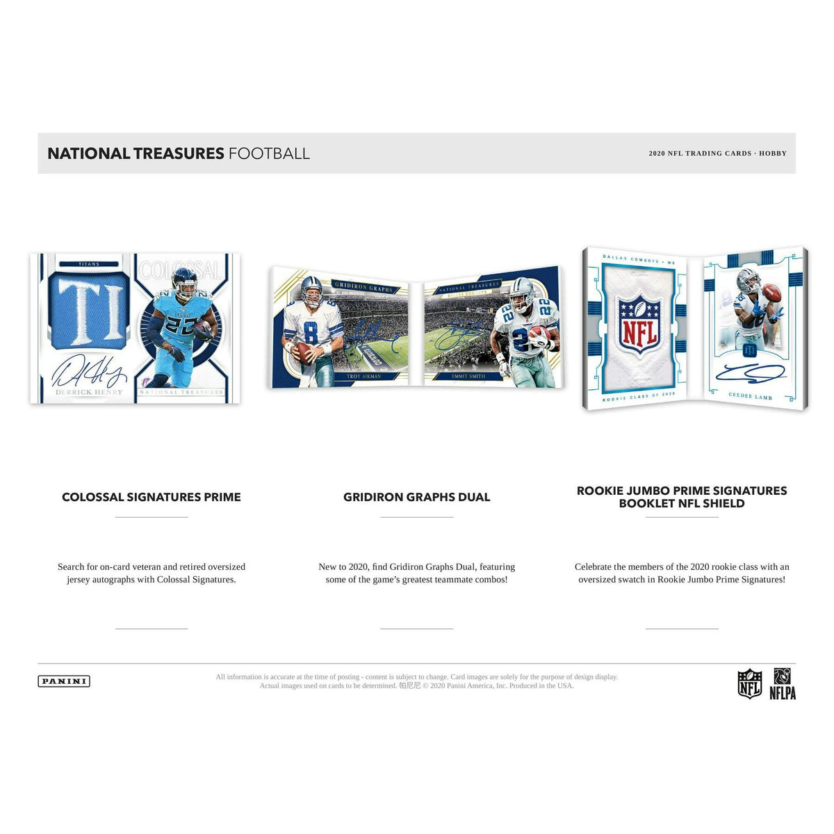 2020 Panini National Treasures Football Hobby 4-Box Case