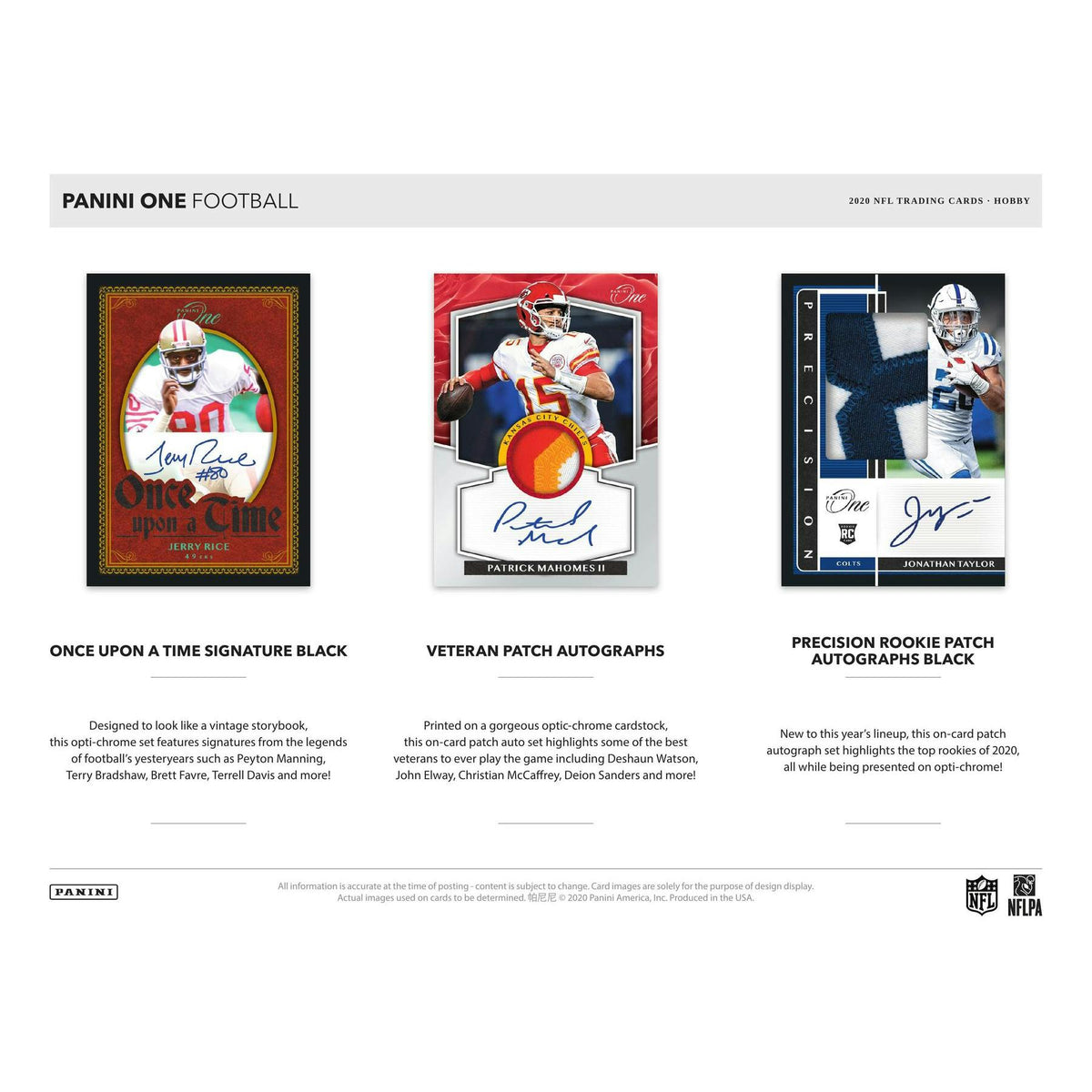 2020 Panini One Football Hobby Box