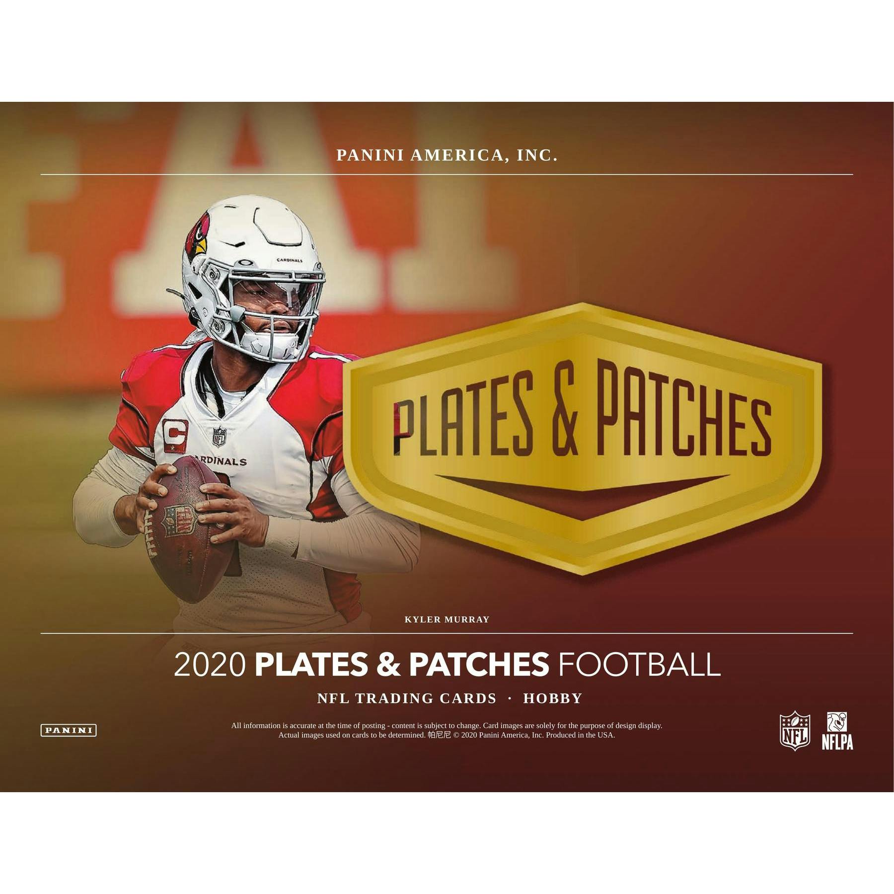 2020 Panini Plates and Patches Football Hobby 12-Box Case
