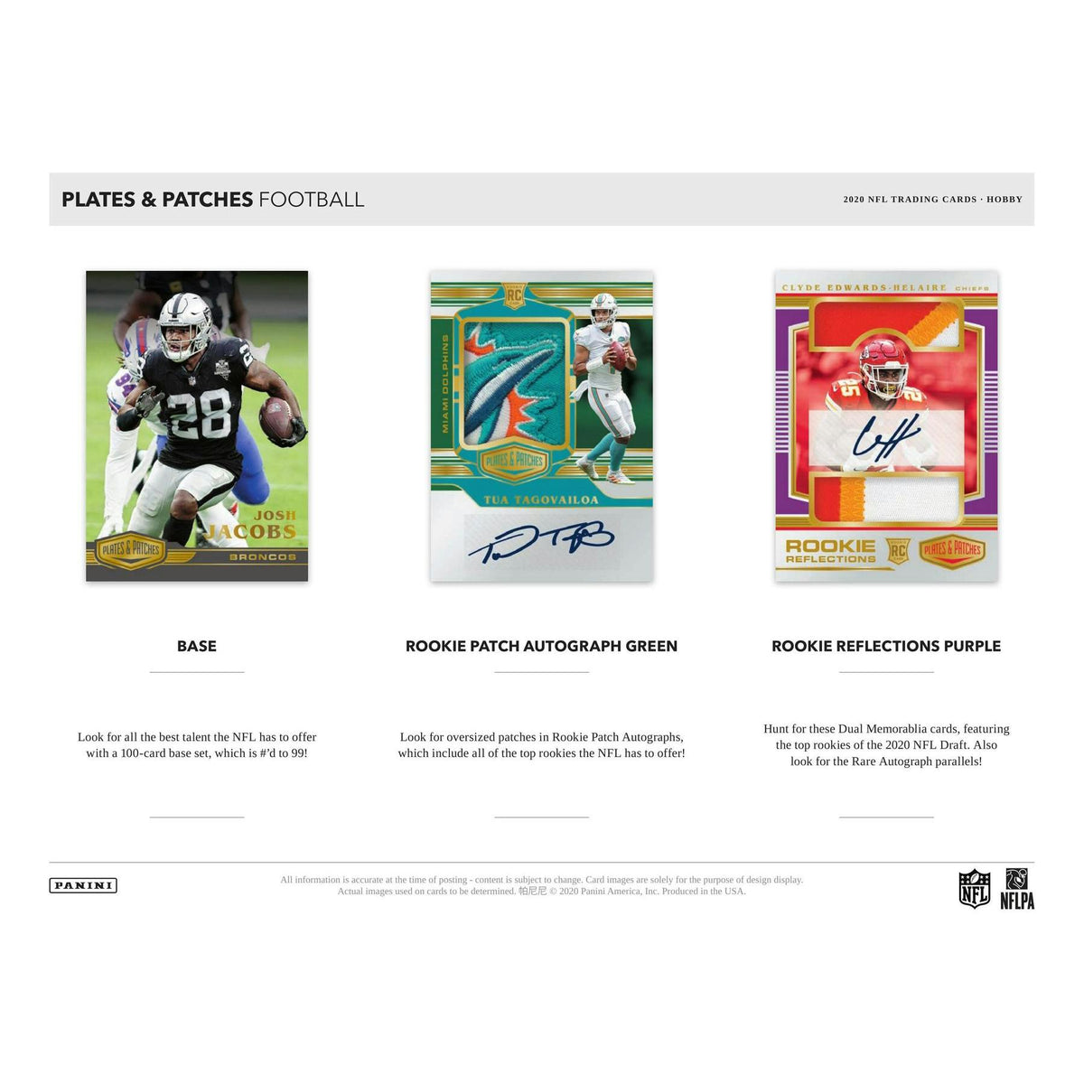 2020 Panini Plates and Patches Football Hobby 12-Box Case