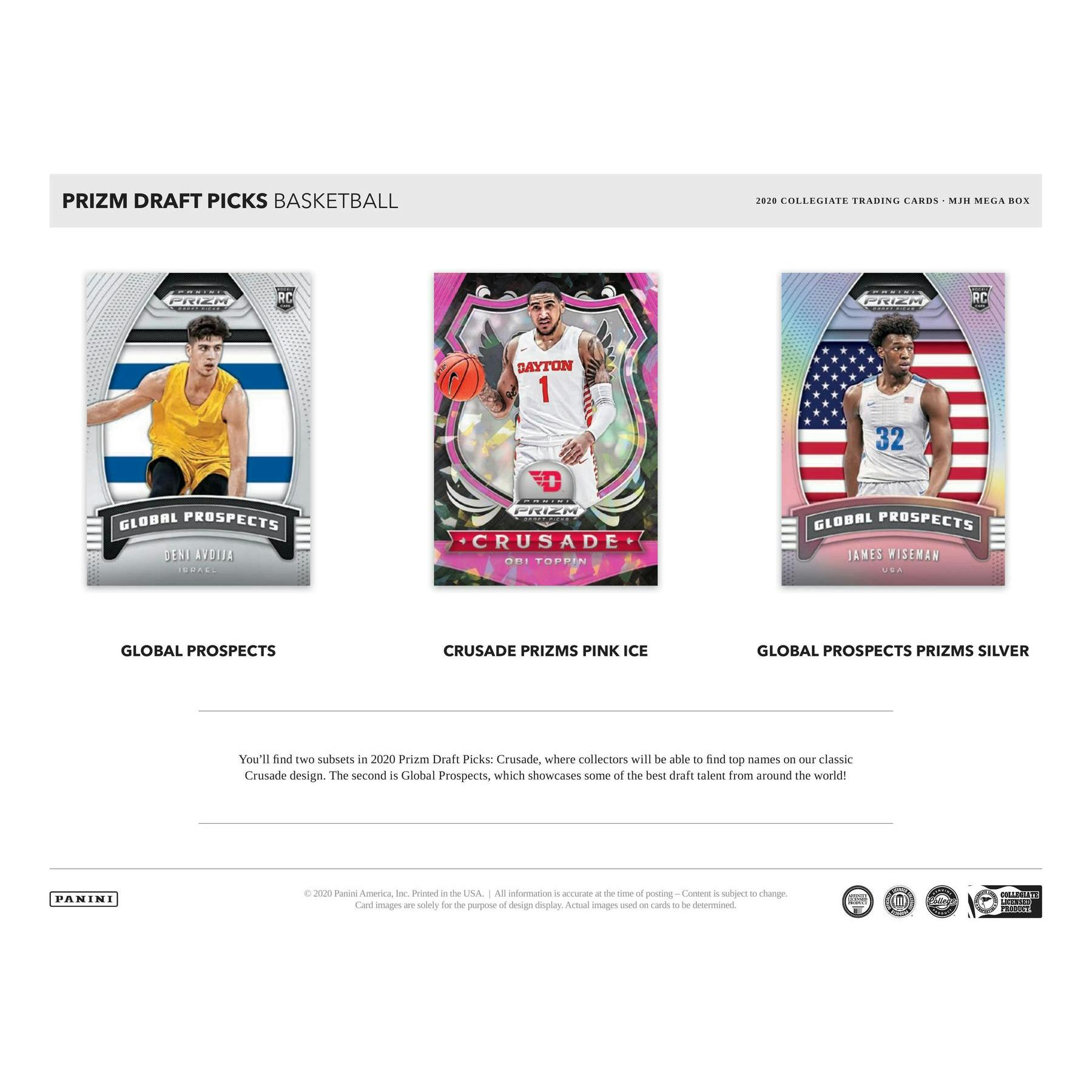 2020/21 Panini Prizm Draft Picks Basketball Mega Box (Pink Ice)