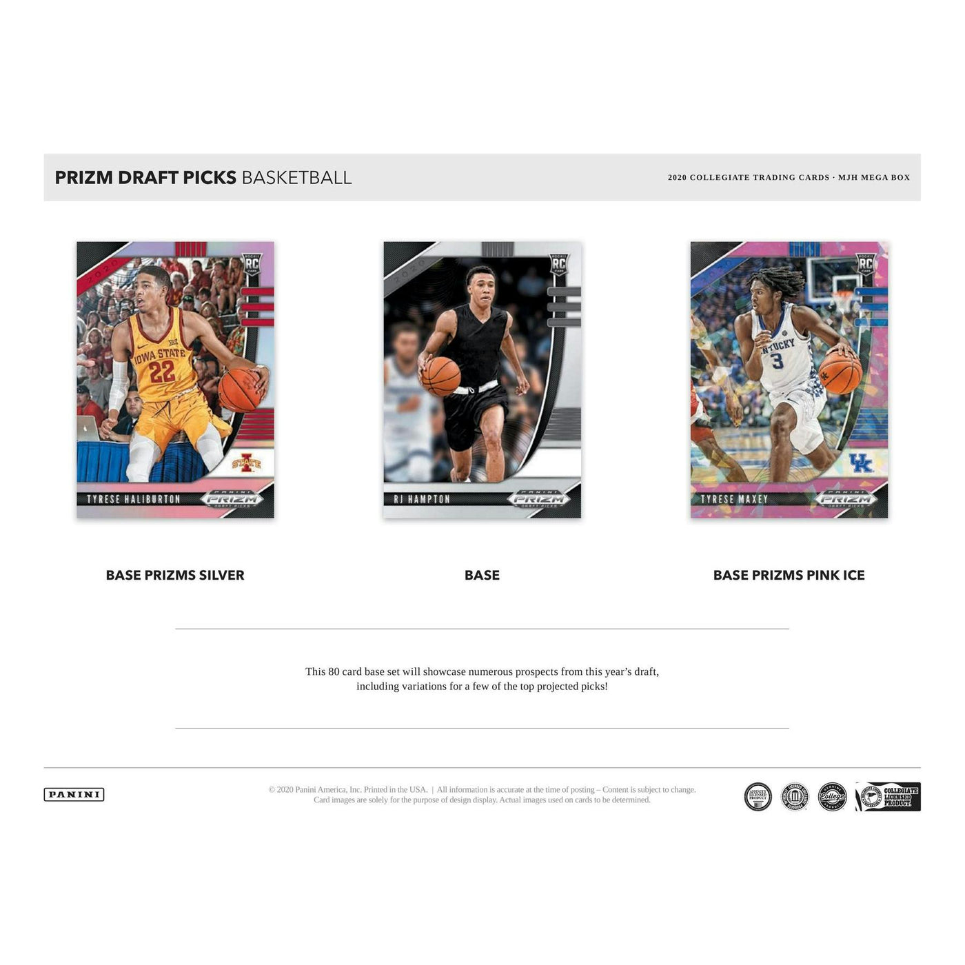 2020/21 Panini Prizm Draft Picks Basketball Mega Box (Pink Ice)