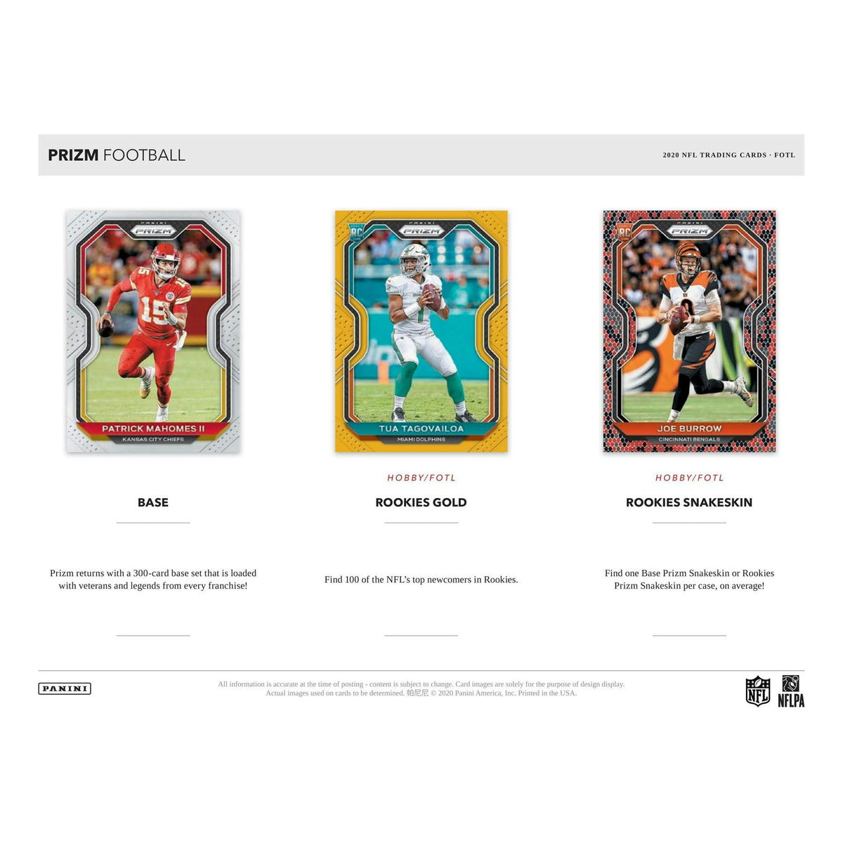 2020 Panini Prizm Football 1st Off The Line FOTL Hobby Box