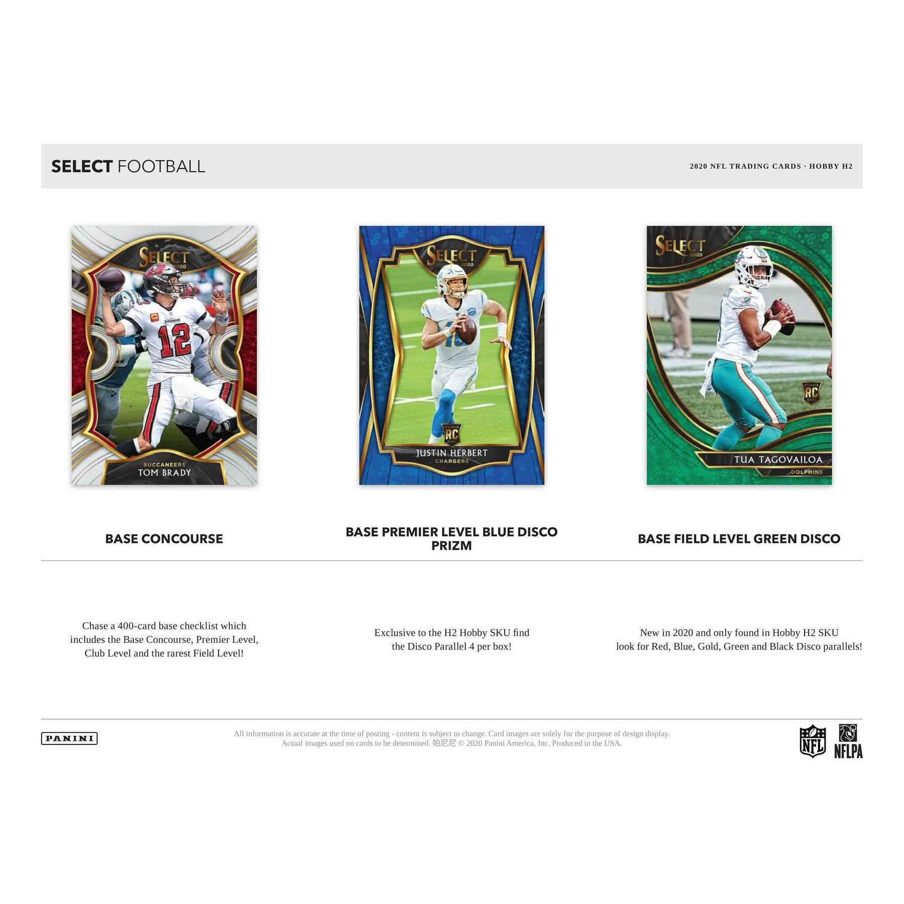 2020 Panini Select Football Hobby Hybrid H2 20-Box Case