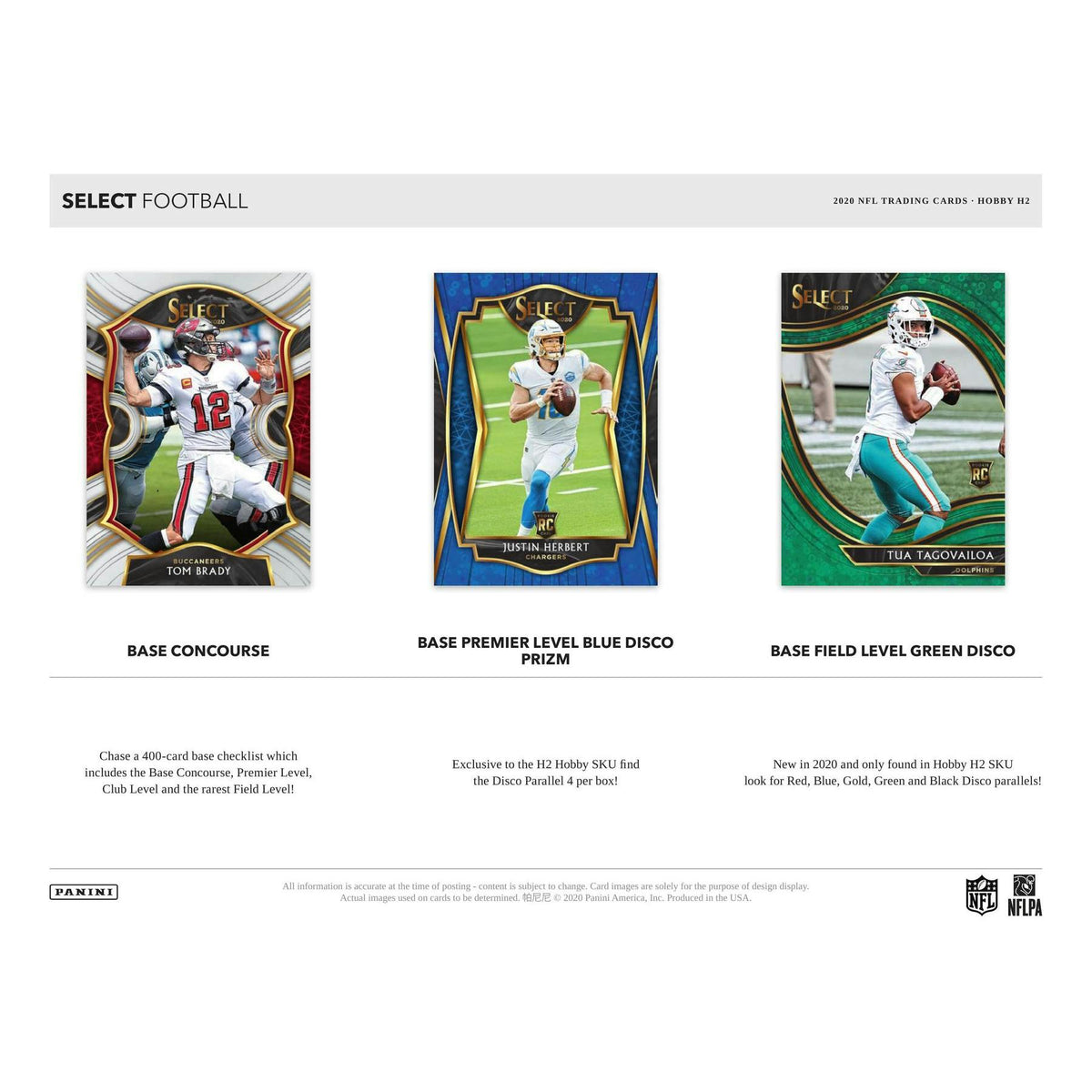 2020 Panini Select Football Hobby Hybrid H2 Box