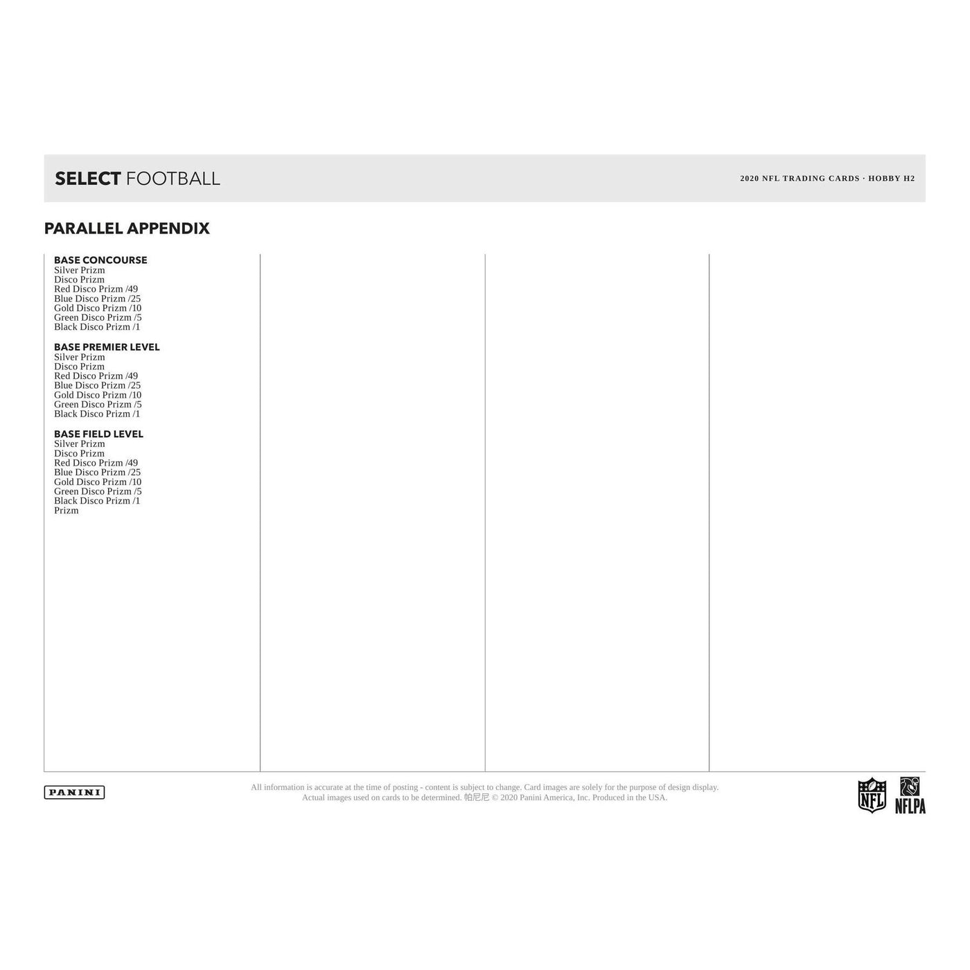 2020 Panini Select Football Hobby Hybrid H2 Box