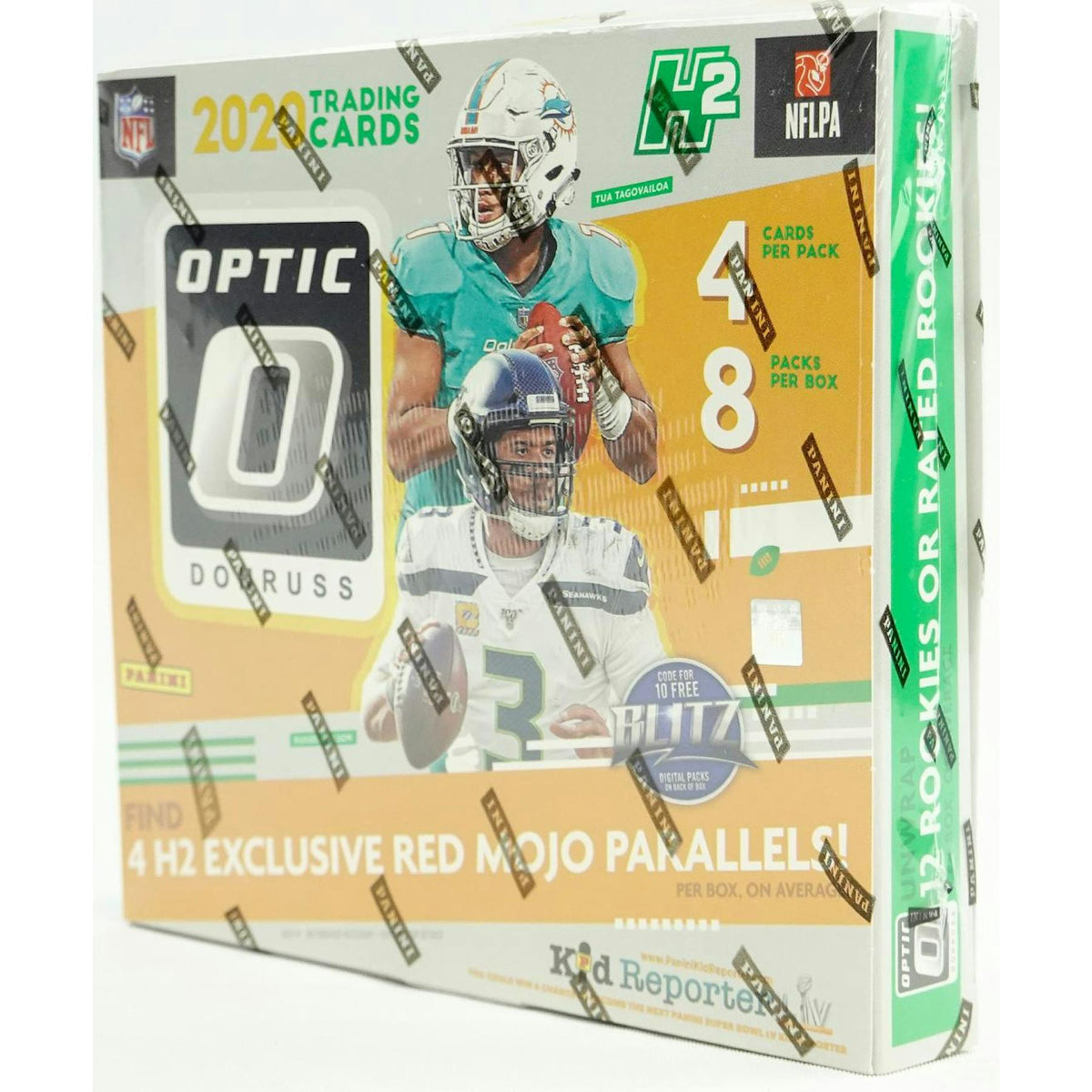 2020 Panini Donruss Optic Football H2 Hobby Hybrid 20-Box Case