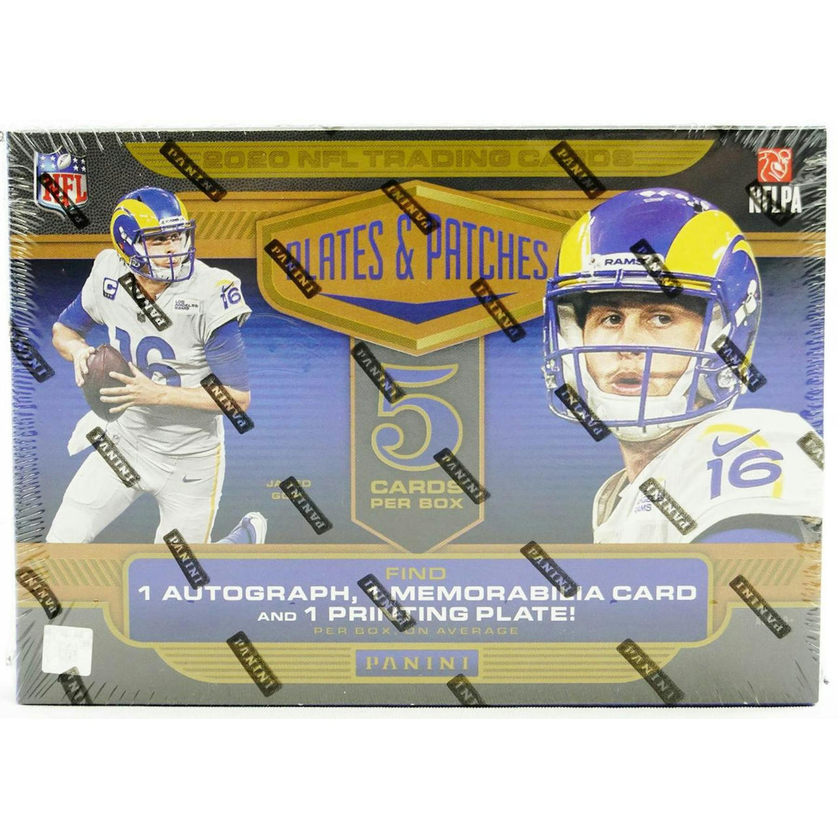 2020 Panini Plates and Patches Football Hobby 12-Box Case