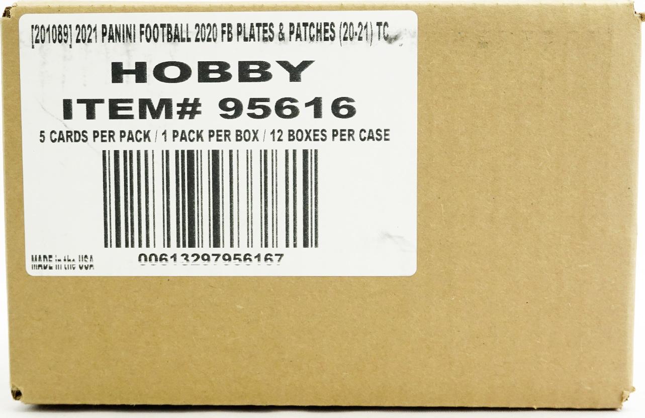 2020 Panini Plates and Patches Football Hobby 12-Box Case