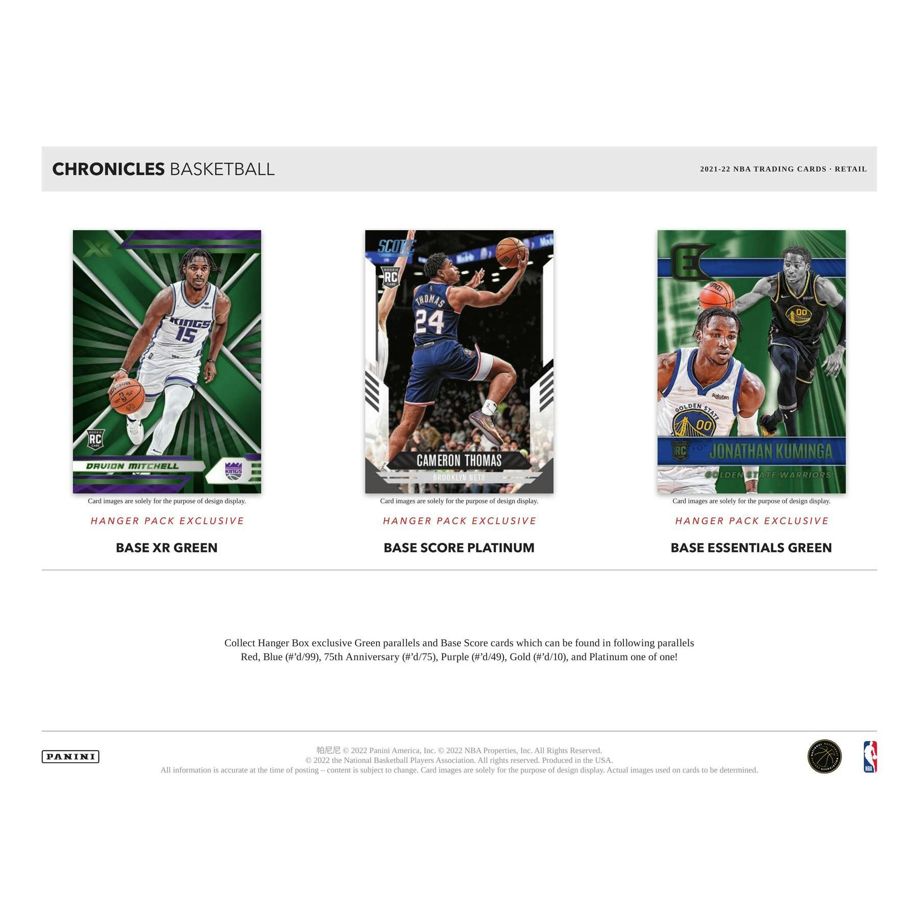 2021/22 Panini Chronicles Basketball Blaster Box (Pink Parallels!)