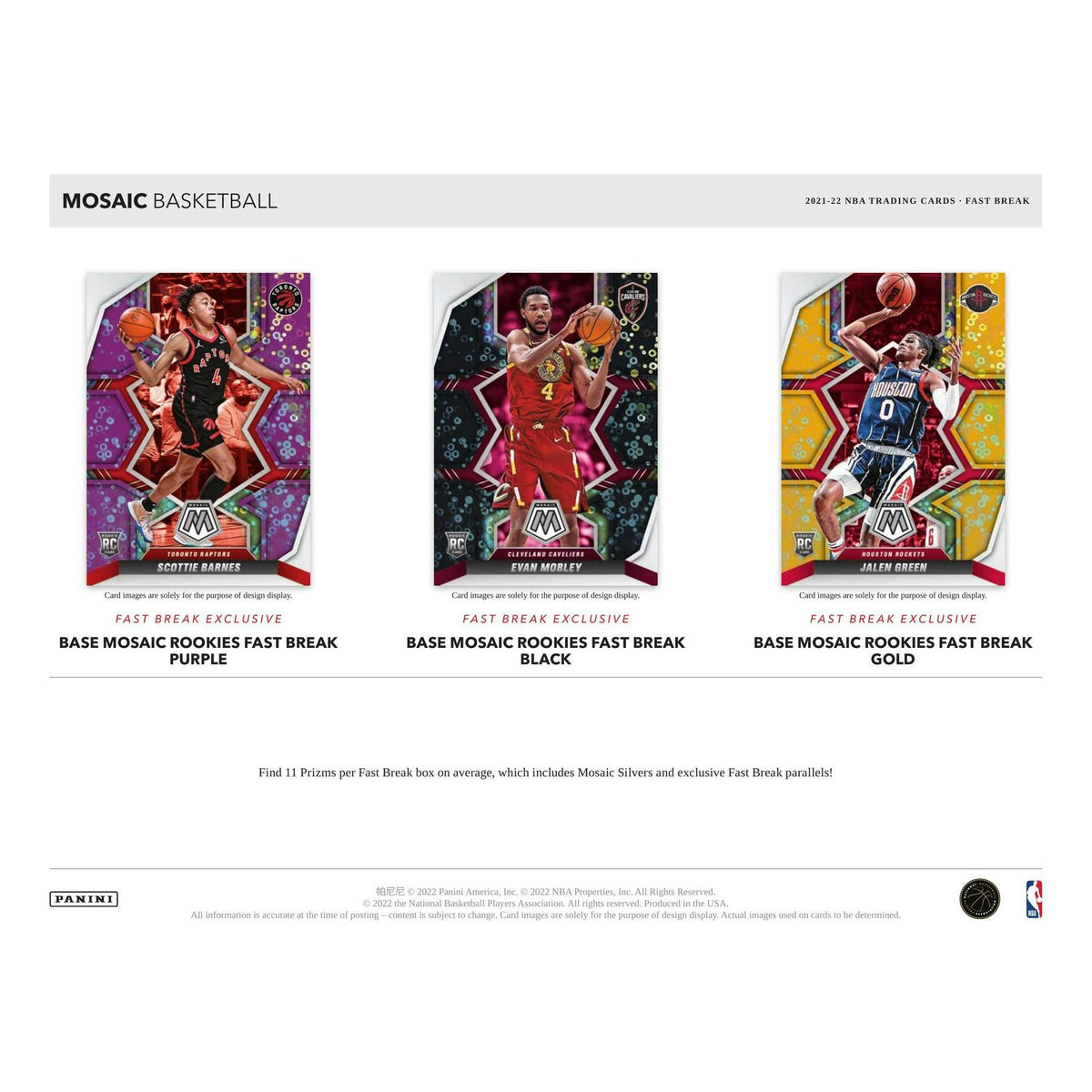 2021/22 Panini Mosaic Basketball Fast Break Box