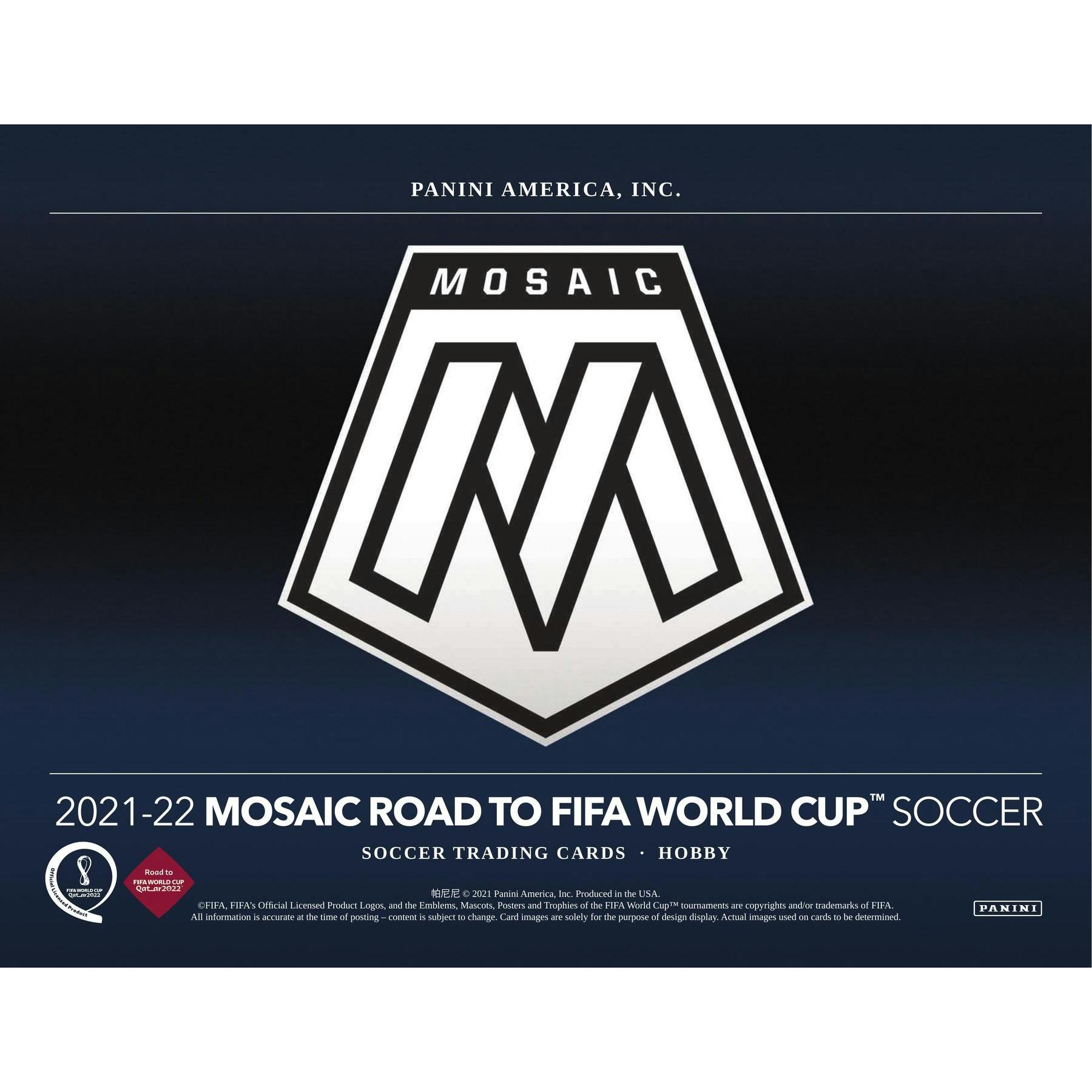 2021/22 Panini Mosaic Road to FIFA World Cup Soccer Hobby Box