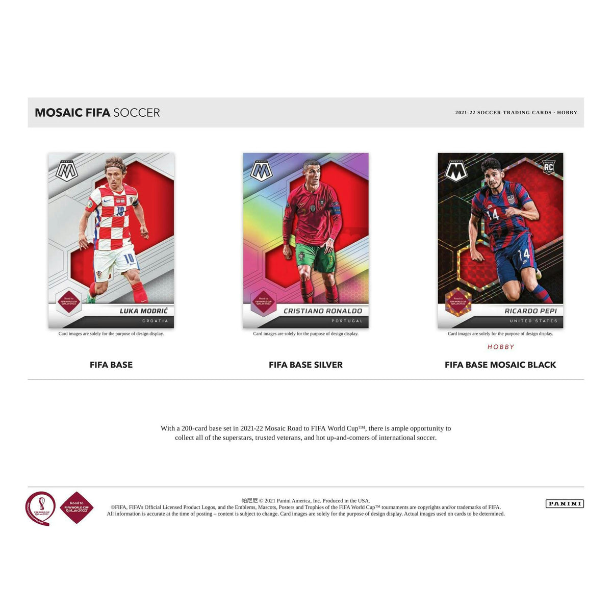 2021/22 Panini Mosaic Road to FIFA World Cup Soccer Hobby Box