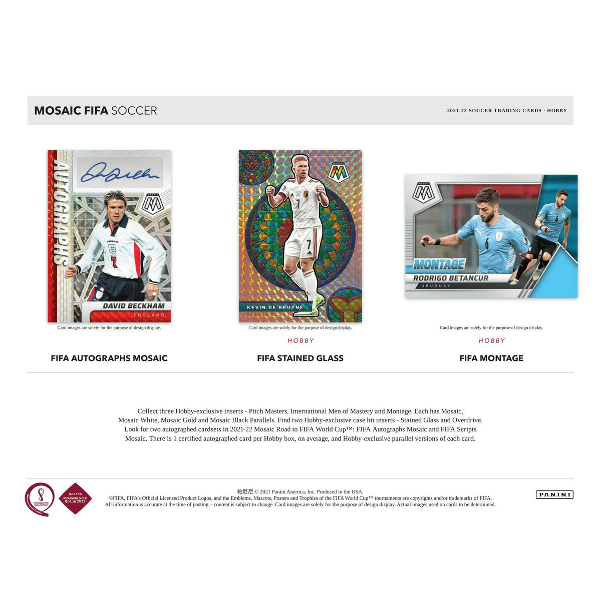 2021/22 Panini Mosaic Road to FIFA World Cup Soccer Hobby Box