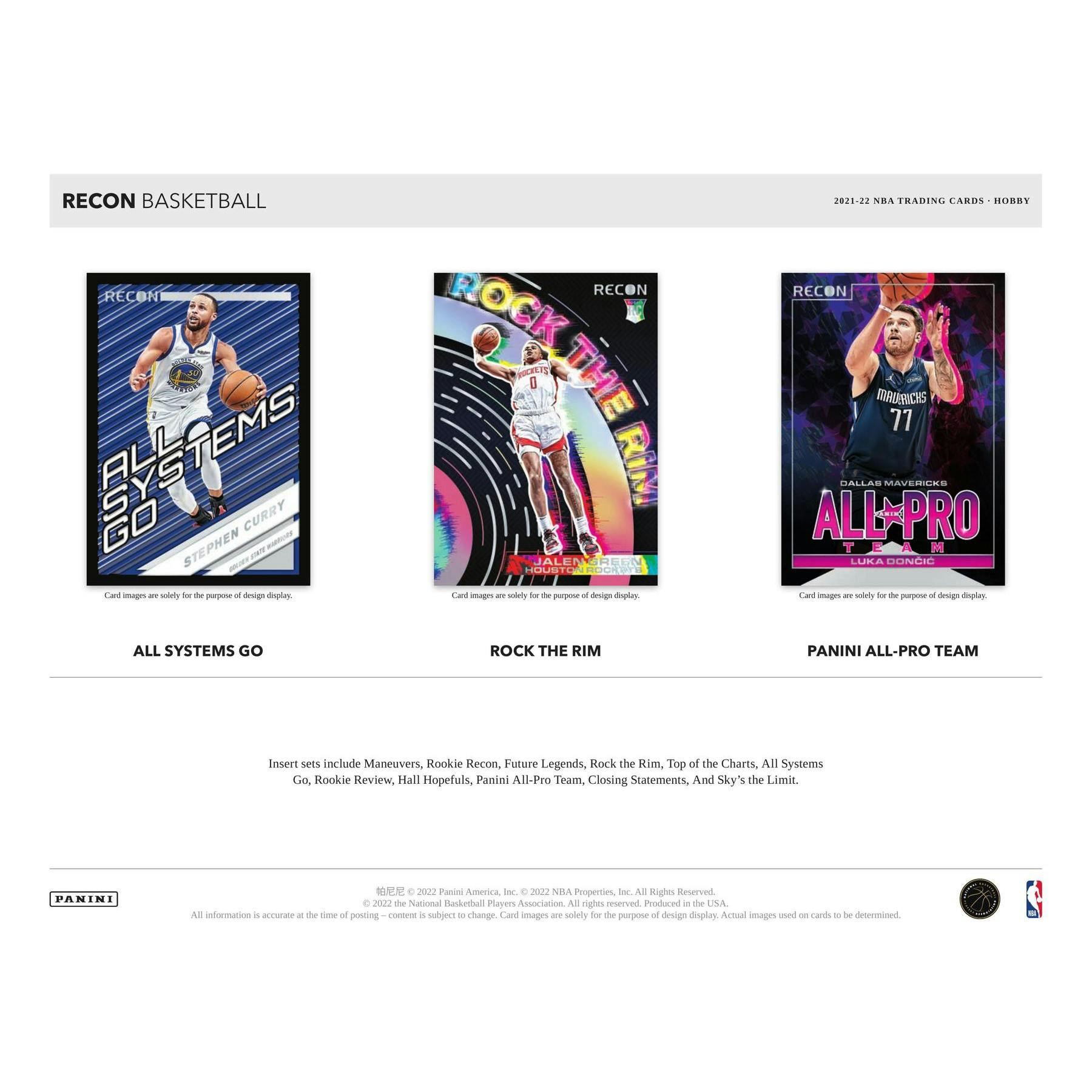 2021/22 Panini Recon Basketball Hobby Box