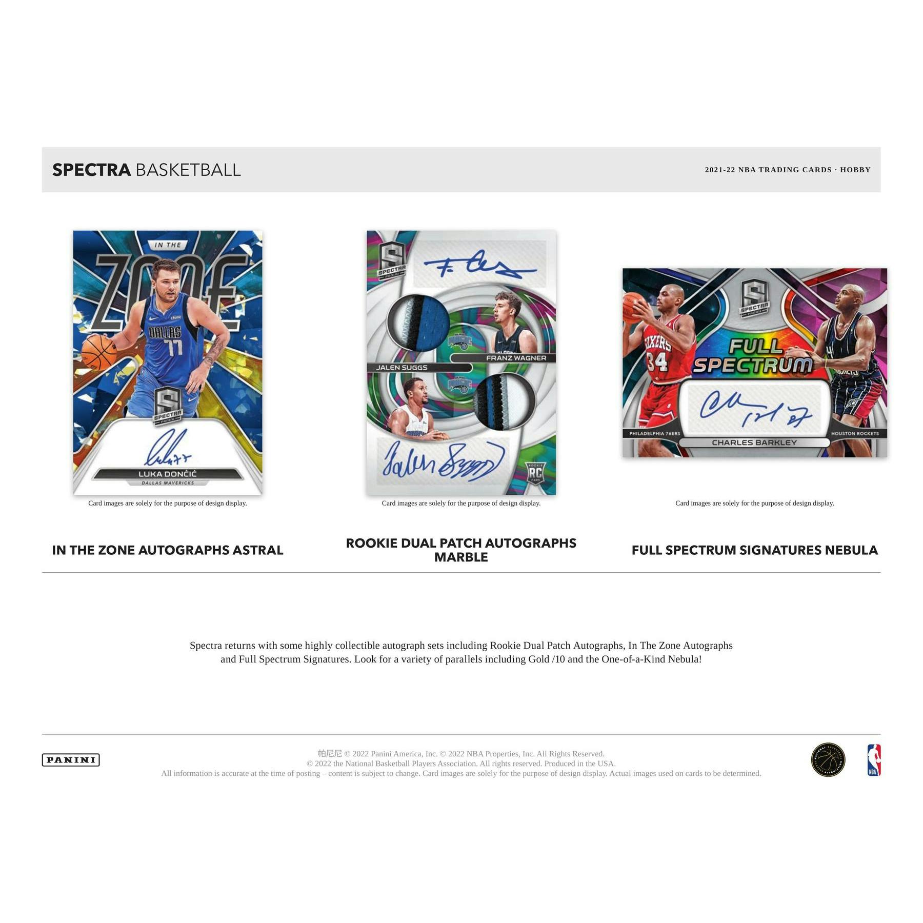 2021/22 Panini Spectra Basketball Hobby 8-Box Case